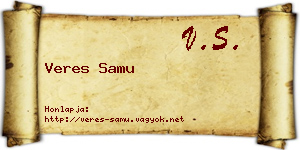 Veres Samu névjegykártya